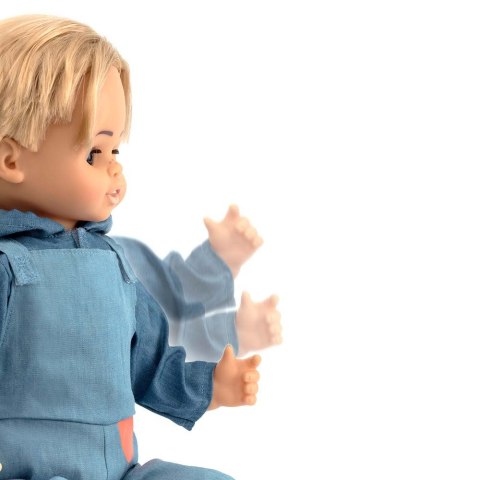 Duża lalka edukacyjna chłopiec Pim nauka języków obcych dla dzieci Skrallan