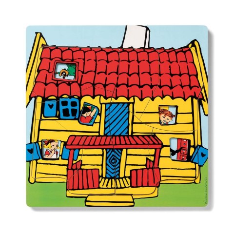 Drewniana układanka puzzle warstwowe Pippi Langstrumpf zabawka dla dzieci