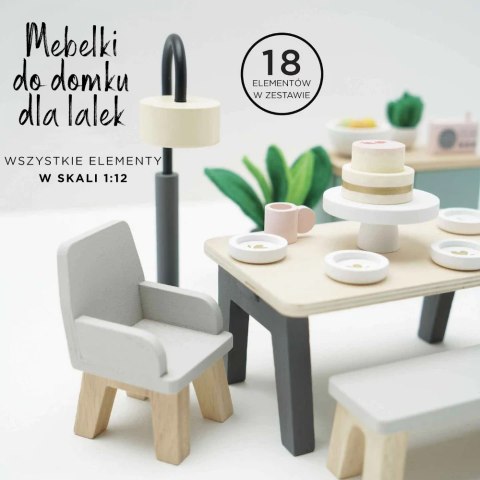 Drewniane mebelki do domku dla lalek jadalnia Daisylane, zestaw, Le Toy Van