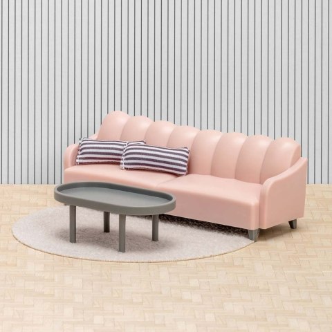 Zestaw mebli do salonu do domku dla lalek basic, zabawka dla dzieci, Lundby