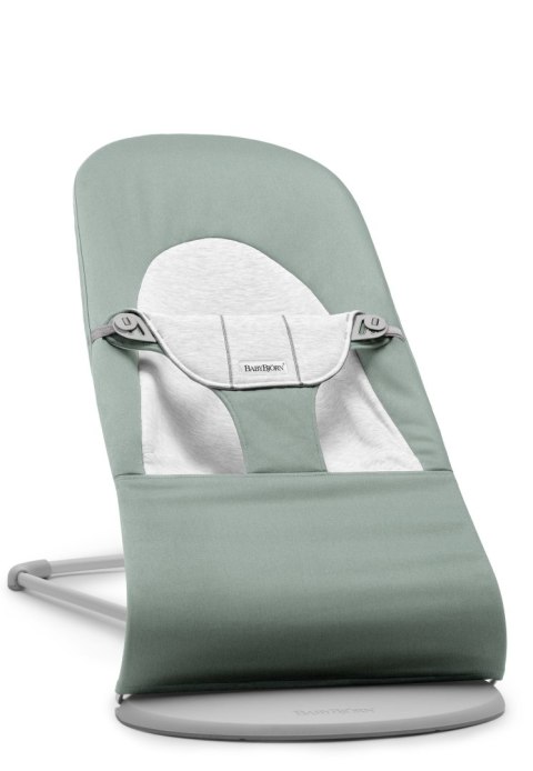 BABYBJORN - leżaczek BALANCE SOFT WOVEN/JERSEY - Jasnoszałwiowy/Szary