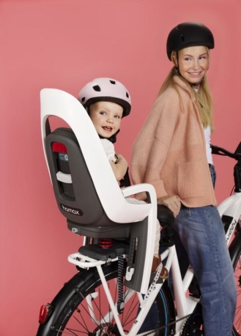 Hamax - Fotelik rowerowy Caress montowany na bagażniku - White/mint