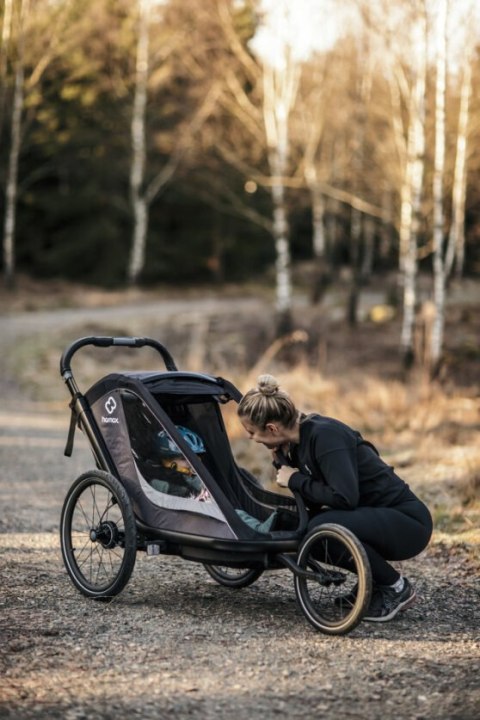 Hamax - Przyczepka rowerowa COCOON, podwójna - Grey/black