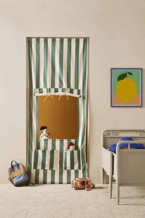 Kid's Concept - Kotara na drzwi do zabawy w teatrzyk/sklep - Stripe beige