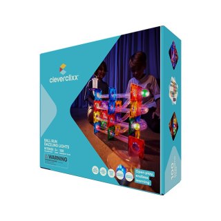 Cleverclixx - Klocki magnetyczne Ball Run Dazzling Lights Pack Intense - 100 el.