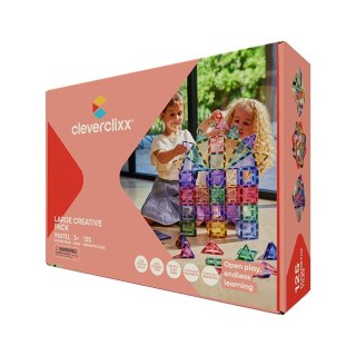 Cleverclixx - Klocki magnetyczne Large Creative Pack Pastel - 125 el.