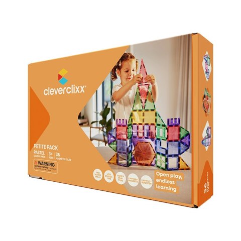 Cleverclixx - Klocki magnetyczne Petite Pastel Pack - 36 el.