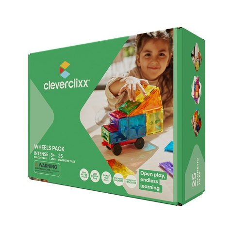 Cleverclixx - Klocki magnetyczne Wheels Pack Intense - 25 el.