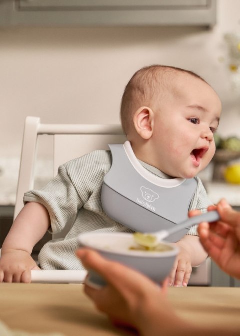 BABYBJORN - Zestaw do karmienia 3 szt. - Light Grey