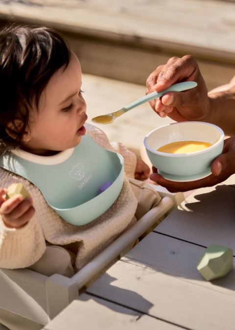BABYBJORN - Zestaw do karmienia 3 szt. - Powder Green