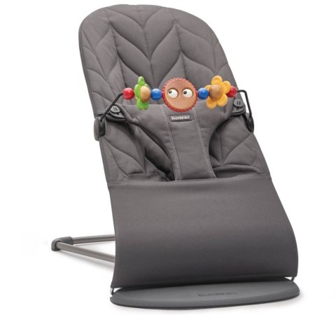 BABYBJORN - leżaczek BLISS Woven, Petal Quilt - Antracytowy + Zabawka