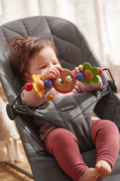 BABYBJORN - leżaczek BLISS Woven, Petal Quilt - Antracytowy + Zabawka