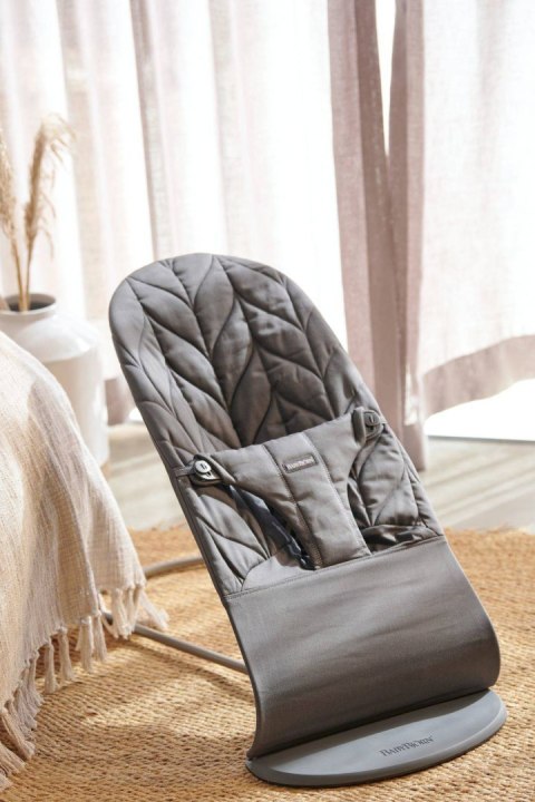 BABYBJORN - leżaczek BLISS Woven, Petal Quilt - Antracytowy + Zabawka