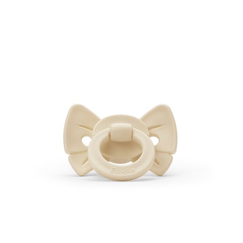 ELODIE DETAILS - smoczek silikonowy Binky Bow 3m+, oat white