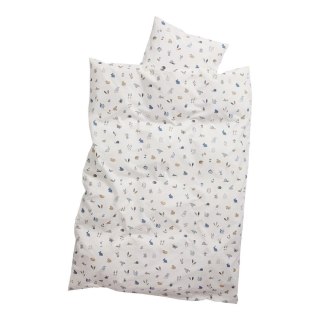 LEANDER - pościel dziecięca Forest, Organic Cotton, 100x140 cm, Dusty blue