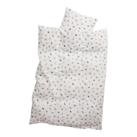 LEANDER - pościel dziecięca Forest, Organic Cotton, 100x140 cm, Dusty blue
