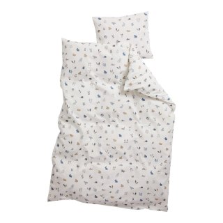 LEANDER - pościel dziecięca Forest, Organic Cotton, 100x140 cm, Dusty blue