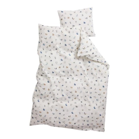 LEANDER - pościel dziecięca Forest, Organic Cotton, 100x140 cm, Dusty blue