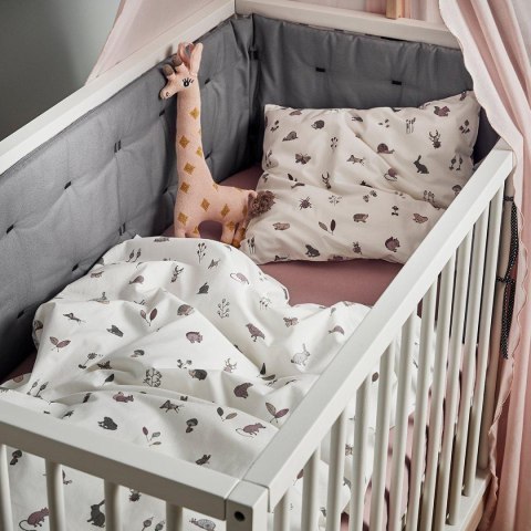 LEANDER - pościel dziecięca Forest, Organic Cotton, 100x140 cm, Dusty rose