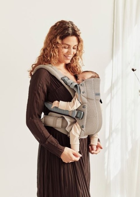 BABYBJORN - nosidełko Harmony 3D Mesh, Szary Beż