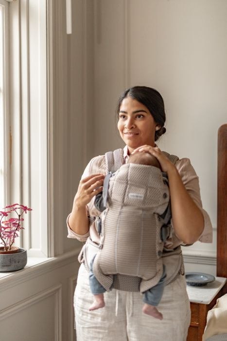 BABYBJORN - nosidełko Harmony 3D Mesh, Szary Beż