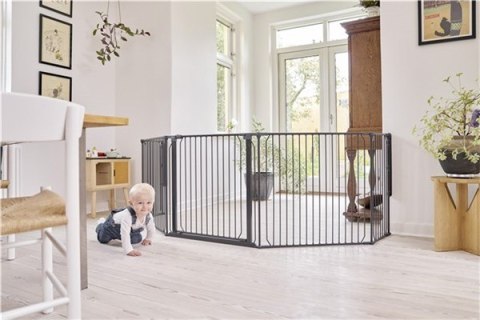 Baby Dan - Bramka ochronna zewnętrzna Carl Wide 2X, czarna
