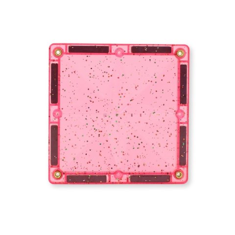 Cleverclixx - Klocki magnetyczne Glitter Tiles Pack Transparent / Pink - 16 el.
