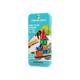 Cleverclixx - Klocki magnetyczne Mini Tiles Pack Intense 28 el.