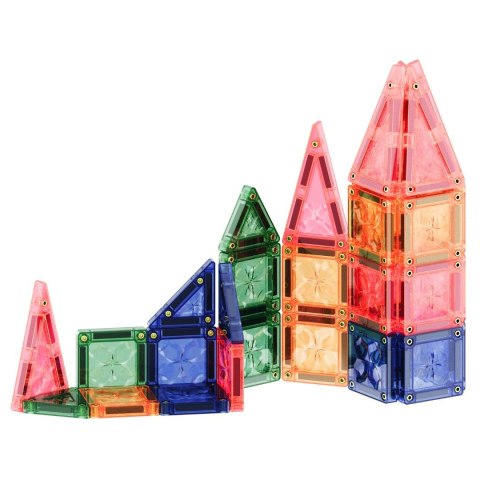 Cleverclixx - Klocki magnetyczne Mini Tiles Pack Pastel 28 el.