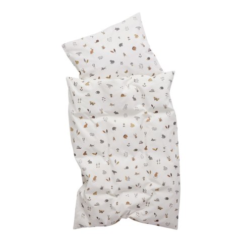 LEANDER - pościel niemowlęca Forest, Organic Cotton, 70x100 cm, Cappuccino