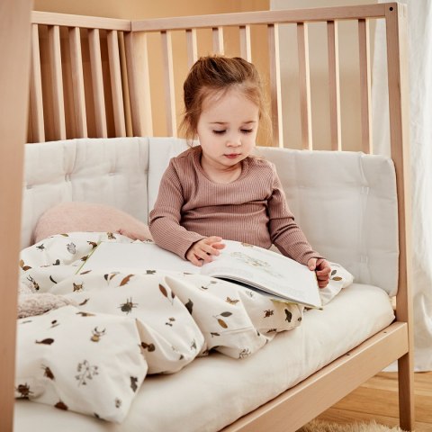 LEANDER - pościel niemowlęca Forest, Organic Cotton, 70x100 cm, Cappuccino