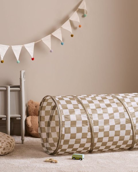 Kid's Concept - Tunel do zabawy w kratkę, khaki