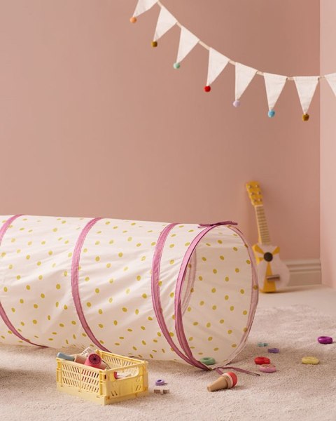 Kid's Concept - Tunel do zabawy w kropki, różowy