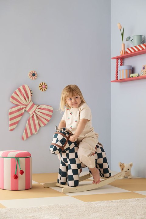 Kid's Concept - pufa cylindryczna ze schowkiem, różowa