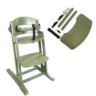 BabyDan - krzesełko do karmienia DanChair + tacka DanTray ZESTAW, soft green