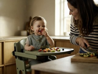 BabyDan - krzesełko do karmienia DanChair + tacka DanTray ZESTAW, soft green