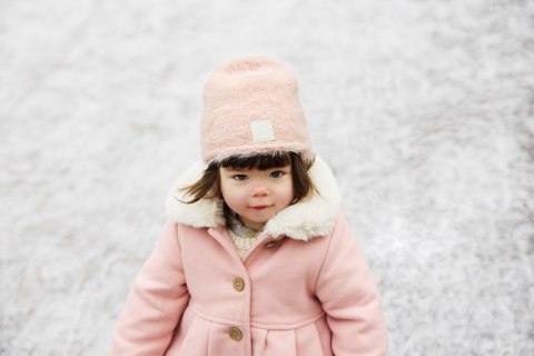 Elodie Details Czapka zimowa, Furry Knit - Powder Pink
