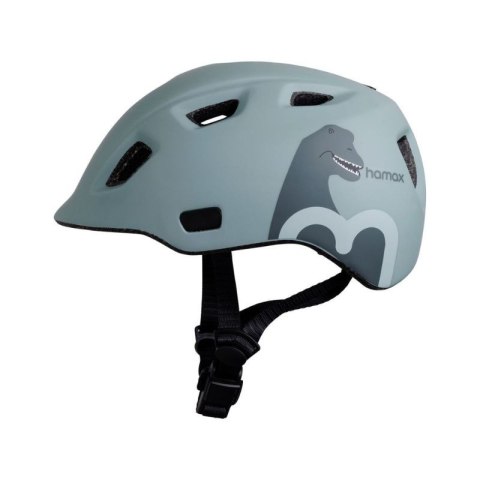 Hamax - kask dziecięcy Thundercap - rozmiar 47-52, zielony z dinozaurem