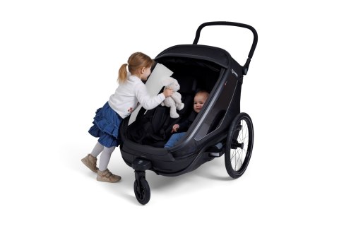 Hamax - przyczepka rowerowa Outback Next, podwójna, black