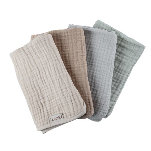 LEANDER - podkład muślinowy na przewijak MATTY™, 2-pak, grey/sage green