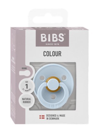 BIBS COLOUR 1 PACK BABY BLUE S Smoczek Uspokajający kauczuk Hevea