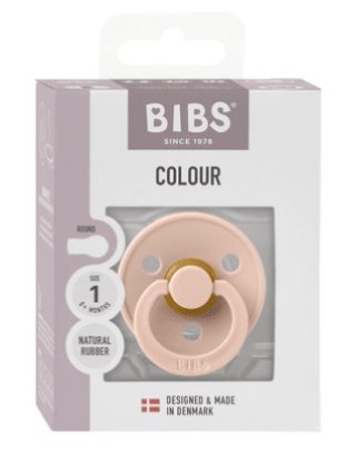 BIBS COLOUR 1 PACK BLUSH S Smoczek Uspokajający kauczuk Hevea