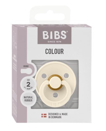 BIBS COLOUR 1 PACK IVORY M Smoczek Uspokajający kauczuk Hevea