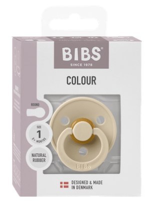 BIBS COLOUR 1 PACK VANILLA S Smoczek Uspokajający kauczuk Hevea