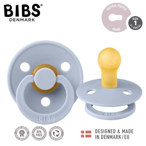 BIBS COLOUR DUSTY BLUE S Smoczek Uspokajający kauczuk Hevea