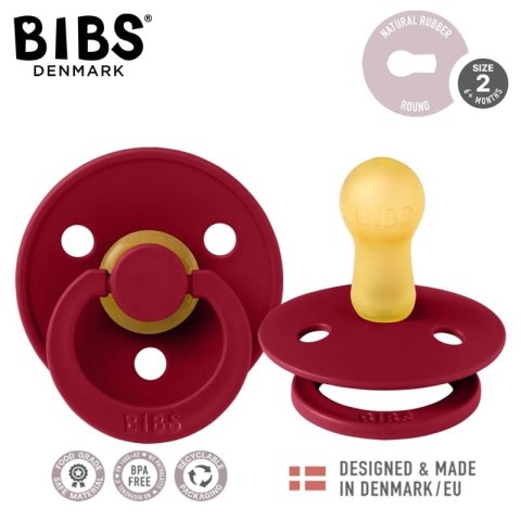 BIBS COLOUR RUBY M Smoczek Uspokajający kauczuk Hevea