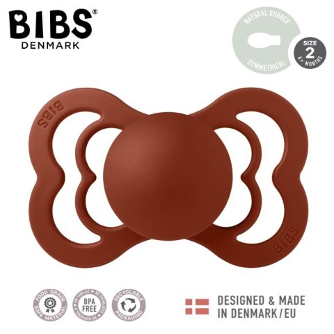 BIBS SUPREME 2-PACK RUST & MOCHA M Smoczek symetryczny kauczuk Hevea