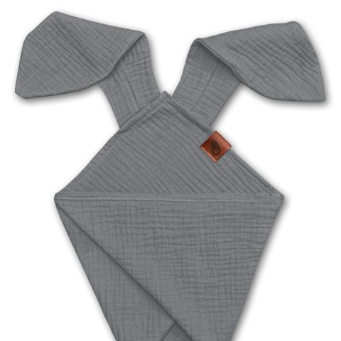 Hi Little One pieluszka doudou z zapachem mamy BIO bawełna BUNNY Grey