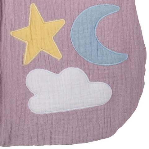 Hi Little One śpiworek do spania dla Noworodka TOG 1,0 BIO muślin DAY & NIGHT Blush S