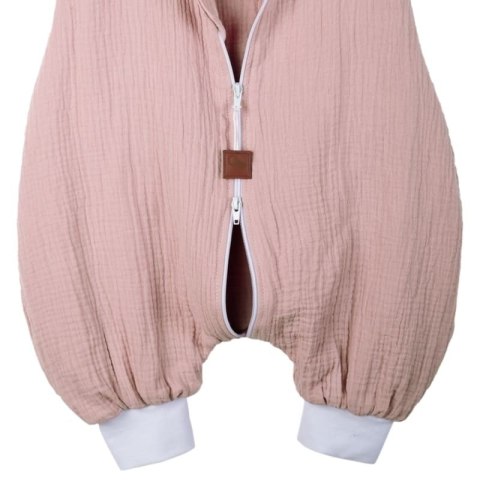 Hi Little One śpiworek do spania z nogawkami dla Niemowlaka TOG 1,0 BIO muślin MOUSE Blush/Baby Pink roz M